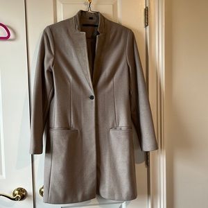 All Saints Wool Blend and Suede Coat